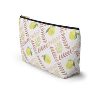 Lemon Tile Accessory Pouch w T-bottom in Pink